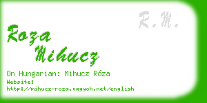 roza mihucz business card