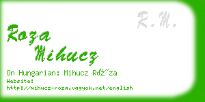 roza mihucz business card